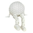 thumbnail image 2 of 3D Printed Sports Ball Figurine Collection, Mini Sports Collectibles for Desk Decor, Articulated Legs Mini Decor for Display，Ideal Gift for Father's Day and Sports Fans(White-Golf), 2 of 4
