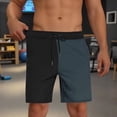 thumbnail image 5 of Gfyviroh Casual Shorts for Men Color Block Trendy Drawstring Beach Shorts Elastic Waist Patchwork Pockets Shorts, 5 of 9