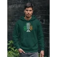 thumbnail image 2 of Old Glory Mens St. Patricks Day Shamrock Knot Long Sleeve Graphic Hoodie, 2 of 6