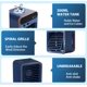 thumbnail image 4 of Aire acondicionado portátil, de tres velocidades y velocidad de spray, ventilador de refrigeración evaporativa portátil con spray para el hogar, dormitorio, oficina (azul), 4 of 5