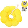 thumbnail image 1 of 1 Piece Elizabethan Collar, Cat Recovery Collar Adjustable Protective Cone Soft Edge Breathable Designed Pet Protection Collar, Sun Flower, Size L, 1 of 5