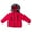 Red, variant on lnmuld Kids Coats Boys Winter Hooded Down Jacket Windproof Thickened Outerwear Snowsuit for Toddler Kids Solid Color Size:1-2 Years