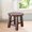 Brown, variant on JUSEO Solid Wood Square Stool – Black