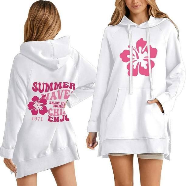 WILLBEST Vestidos Casuales Sudadera Con Capucha Con Letras Estampadas Casuales Para Mujer 127