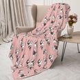 thumbnail image 3 of Disketp French Bulldog 1 Cozy Flannel Fleece Throw Blanket: Has a velvety texture for All Seasons - Perfect for Women, Men, & Kids"50"x40", 3 of 6