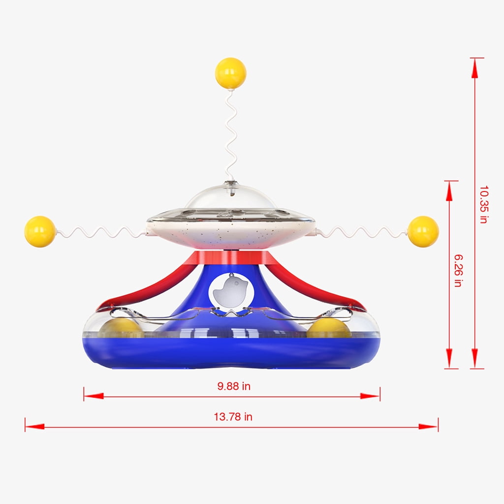 Four-Color Funny Kitten Plush Ball Toys Cats Turntable Funny for Cat Ball Leaking Food Toy Interactive for Cat Toy Durab