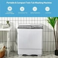 thumbnail image 3 of Pemberly Row 26lbs Portable Semi automatic Washing Machine W/Drain Pump Gray, 3 of 8