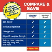 Equate Nasal Allergy Spray, 24 Hour Relief, Non-Drowsy, 60 Sprays, 10.8 ml