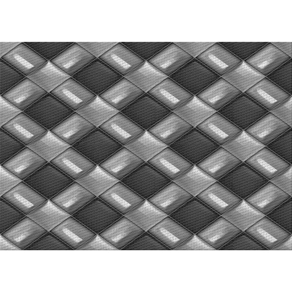 Ahgly Company Machine Washable Indoor Rectangle Transitional Dark Gray Area Rugs, 7' x 9'