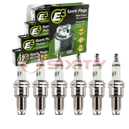 6 pc E3.46 E3 Spark Plugs compatible with 1034 105 1128 114 116 1233 1263 1290 194 196 2023 2105 2115 2140 2212 2319 2320 2404 2405 2415 2489 2635 2712 2738 2744 2757 2763 2851 300 3000 3002 3004 301