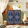 thumbnail image 6 of 4 Drawer Vertical Storage Dresser Vintage Turkish rug style with Wood Top Fabric Pull Drawers, 6 of 8