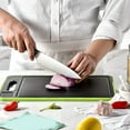 thumbnail image 3 of Double Sided Cutting Board,Rapid Thawing And Grinding Plate With Knife Sharpener Suitable For Kitchen, 3 of 8