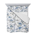 thumbnail image 7 of Blue Floral Birds Full Size Down Alternative Comforter, Lightweight Comforter Quilt Bedding Set with Pillow Shams Farmhouse Flowers Pastoral All Seasons Bed Comforter Duvet Insert 78"x90", 7 of 7