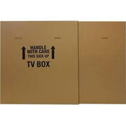 WJSP Adjustable TV Moving Box Brown 72 x 6 x 40 in Corrugated Cardboard 1 Count 65 lb Universal for LCD LED Plasma HDTV