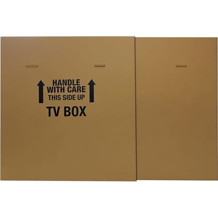 WJSP Adjustable TV Moving Box Brown 72 x 6 x 40 in Corrugated Cardboard 1 Count 65 lb Universal for LCD LED Plasma HDTV