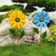 thumbnail image 4 of Estacas de Metal yuxing Azul Decoración de Jardín con Margaritas 3D, 4 of 5