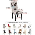 thumbnail image 3 of Dining Room Chair Covers Set of 4, Washable Kitchen Seat Protector, Removable Flower Printed Stretchable Parsons Chair Slipcover for Room, Office, Hotel, Ceremony(03# Flower), 3 of 6