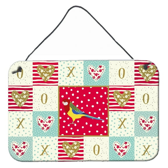 Carolines Treasures CK5526DS812 Rosella Love Wall or Door Hanging Prints 8x12 multicolor