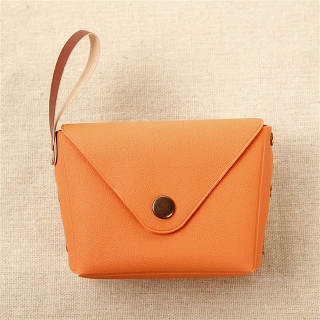 EGNMCR Closet Organizers and Storage, Storage Trunks & Bag Makaron Purse Solid Candy Color Buckle Student Handbag a wallet