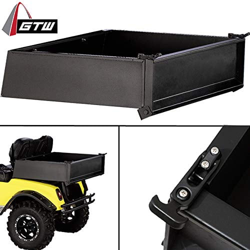 GTW 41in Cargo Box for Golf Carts (Black Steel)