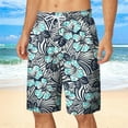 thumbnail image 2 of JAJAHO Mens Hawaiian Beach Shorts Tropical Printed Drawstring Elastic Waist Breathable Mesh Summer Shorts Soft Bottoms, 2 of 5