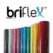 BriFlex Heat Transfer Glitter Vinyl for T-Shirt and Apparel 20" x 3' (1 Yard) Iron on HTV-GOLD