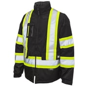 Safety Insulated 5-In-1 Parka,3XL,Black S42621