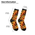 thumbnail image 2 of Kdxio Halloween Print Children's Socks for Daily Wear and Sports Use Colorblock Mid-Calf Design Breathable Material, 2 of 5
