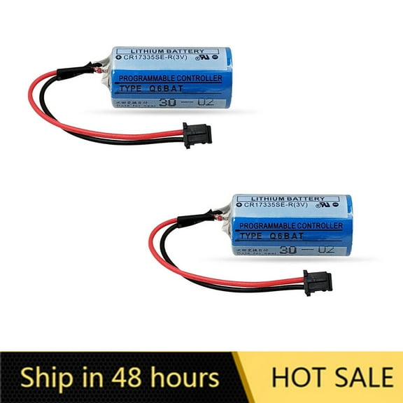 2Pcs 1800mAh CR17335SE-R 3V Q6BAT PLC Battery For Mitsubishi QNS FANUC System Brand New