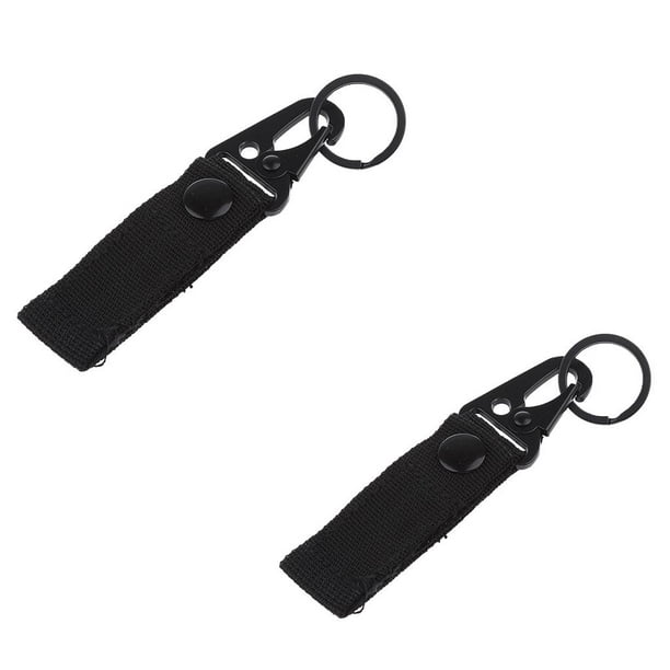 2x Cinturón Colgante Mosquetón Llave Hebilla Gancho Correa Clip Nylon