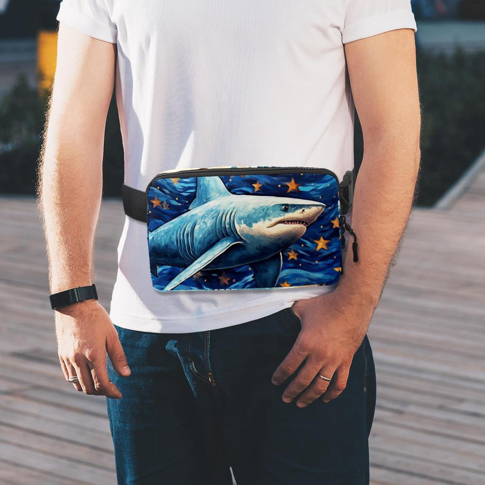 Motorcycle theme Lightweight Adjustable Fanny Pack with Extension Strap - Unisex Crossbody Bag Money Belt