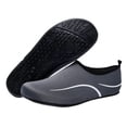 thumbnail image 4 of Mens Quick Dry Water Shoes Non Slip Lightweight Breathable Barefoot Aqua Sneakers for Beach Swim Pool Gray,Size 10.5, 4 of 6