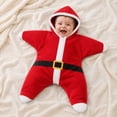 thumbnail image 4 of ZHANGDER Baby Starfish Onesie, Holiday Fleece Romper Infant Soft Jumpsuit Christmas Theme, 4 of 9