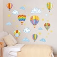 thumbnail image 2 of Adhesivos de pared coloridos con globos aerostáticos, nubes y estrellas, 2 of 4