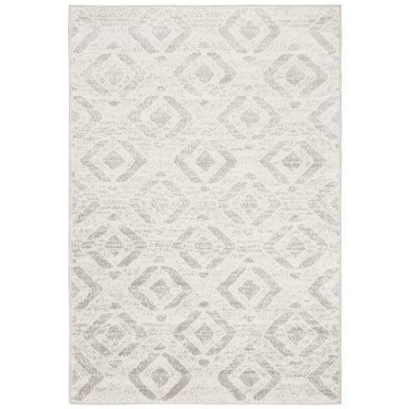 SAFAVIEH Skyler Salim Geometric Area Rug, Ivory/Grey, 3' x 5'