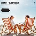 thumbnail image 1 of OULII Oreiller pour Chaise Longue Extérieure Plage Support Confortable Éponge Noire 1Pcs, 1 of 6