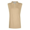 thumbnail image 5 of Uooqdmx Sleeveless Polo Shirts for Women, Sleeveless Golf Shirts for Women, Tennis Polo Women, Collared Polo Shirts Athletic Tank Tops Shirts, Golf Polo Women, Khaki XXL, 5 of 6