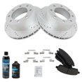 thumbnail image 2 of TRQ Rotor & Brake Pad Ceramic Performance Rear Kit w/Chemicals for Ford BKA18233 Fits select: 1999-2004 FORD F250, 1999-2004 FORD F350, 2 of 8