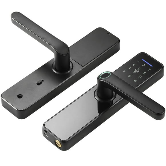 WAFU Tuya Fingerprint Lock Indoor Electronic Lock Smart Fingerprint Password Card Mechanical Key Touchscreen Keypad Office Door Lock for Home Hotel Office Door