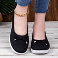 thumbnail image 7 of KIJBLAE Women's Plus Size Knit Mesh Low Cut Comfort Flats, Breathable Lightweight Slip On Daily Shoes Black 37, 7 of 7