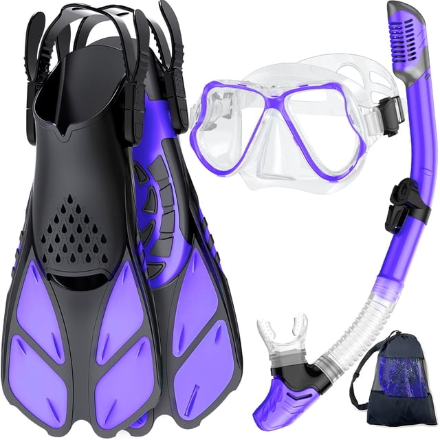 Set de Equipo para Snorkel Zenoplige - Máscara, Aletas y Tubo para Adultos