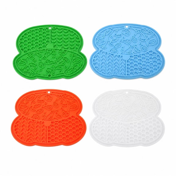 Suction Cup Dog Lick Mat Slow Feeder Pad 7.9x8.5 In