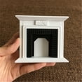 thumbnail image 2 of Zeceouar 1:12 Dollhouse Miniature Furniture Simulation White Fireplace Mini Decoration, 2 of 7