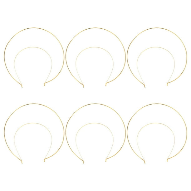 GOOHOCHY Bandas de cabeza de cabeza decorativa de diadro de halo de 6 piezas Bandas para el cabello para el cabello de metal.
