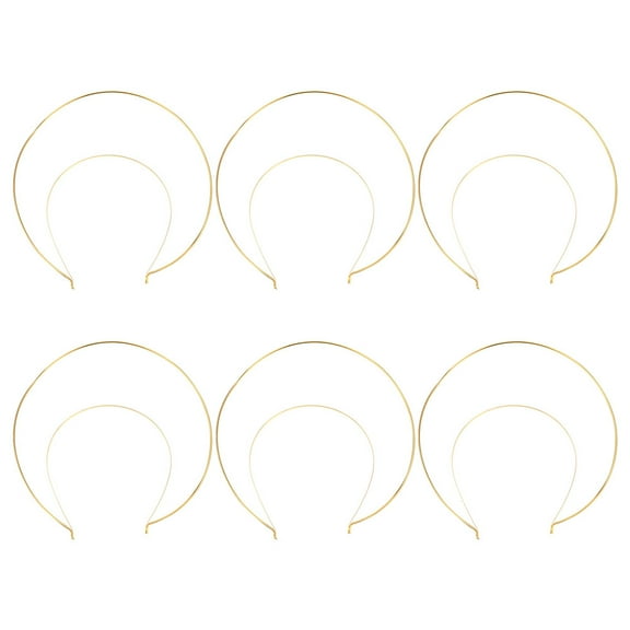 6Pcs Metal Hair Bands Decorative Crafting Party Hairbands for Women and Girls