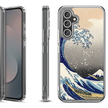 Shockproof Protective Phone Case Cover for Samsung Galaxy S25 FE, by OneToughShield - Great Wave