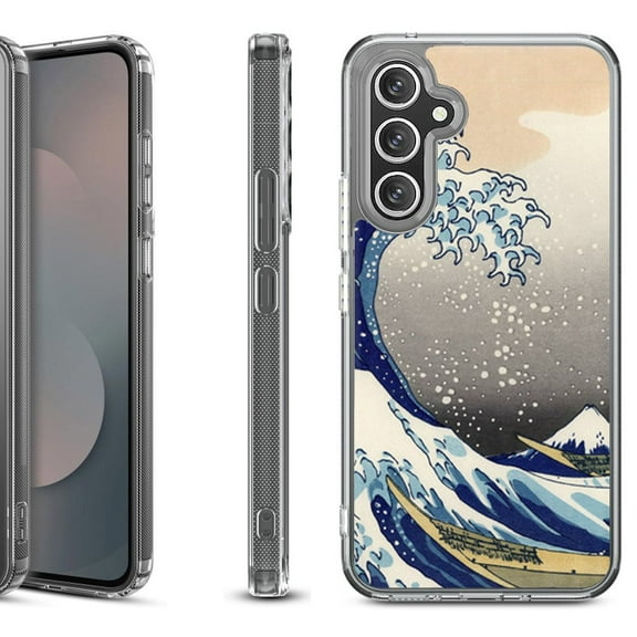 Shockproof Protective Phone Case Cover for Samsung Galaxy S25 FE, by OneToughShield - Great Wave