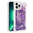 thumbnail image 2 of Funda para iPhone 14 Pro Max con Brillo Líquido Flotante, Purpurina, Parachoques y Anillo Giratorio Soporte, 2 of 5