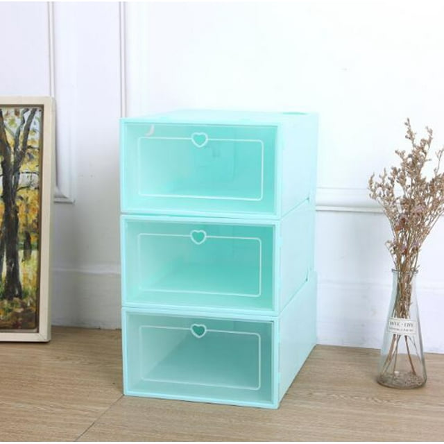 1PC Foldable Clear Shoes Storage Stackable Shoe Organizer Linen Storage Boxes for Organizer 13x13 Linen Organizer for Closet Fabric Storage Tote Organizers And Storage T Shirt Storage Containers Small