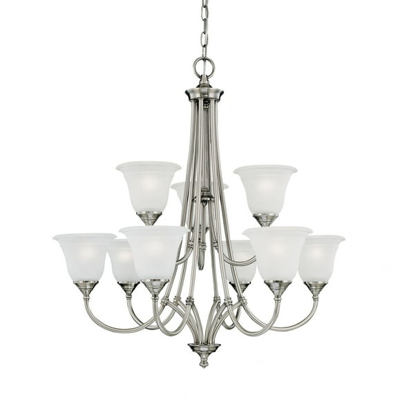 Elk Home 31-Inch Wide Harmony Chandelier, Traditional, Satin Pewter